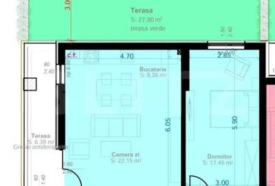 Apartament cu 2 camere semidecomandat în Aradului - 1