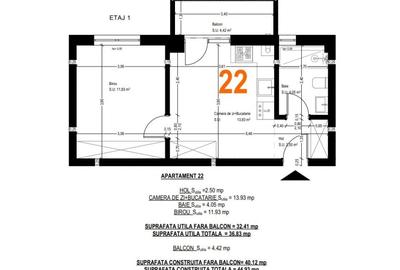 Apartament 2 camere Otopeni Munteniei Park - 12