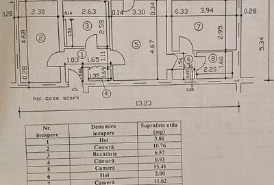 Apartament cu 3 camere semidecomandat în Cina - 4