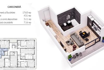Garsonieră semidecomandată în Nord - 20