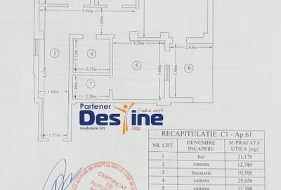 Apartament 3 camere DECOMANDAT 100 MP zona Pacurari - Șos. Rediu - 11