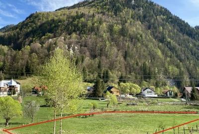 Teren panoramic insorit, utilitati, panta mica si padure, turism sau vacanta - 6