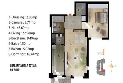 Apartament cu 2 camere în Sisești - 3