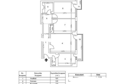 Apartament cu 3 camere decomandat în Titulescu