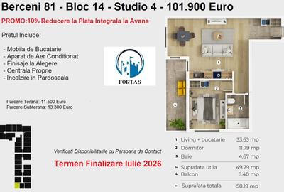 Studio perfect de investitie! Prinde acum reducerea! Ultima unitate disponibila Studio perfect de investitie! Prinde acum reducerea! Ultima unitate disponibila - 5