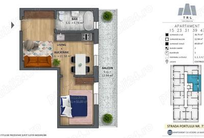 Apartament cu 2 camere semidecomandat în Costinești - 4