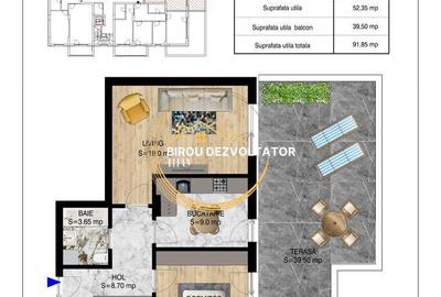 Apartament cu 3 camere decomandat în Titan - 3