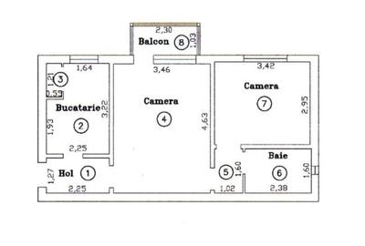 Apartament cu 2 camere semidecomandat, mobilat în Girocului - 4