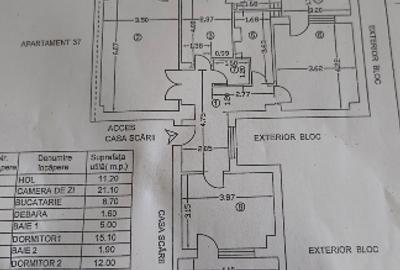 Proprietar vând apartament 3 camere , zona centrala , etaj 10. - 7