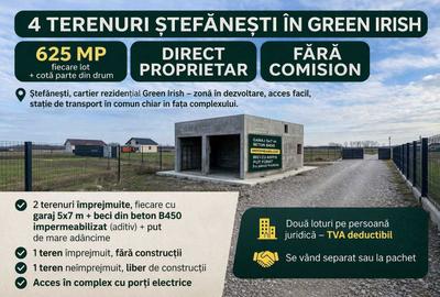 Teren de 625 mp, în Ștefăneștii de Jos