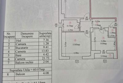 Apartament cu 2 camere decomandat în Central - 1