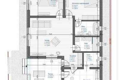 Casă cu 3 camere în Smeura - 3