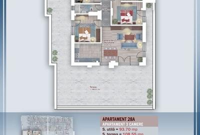 Apartament 4 camere cu Terasa - zona Pallady - 1