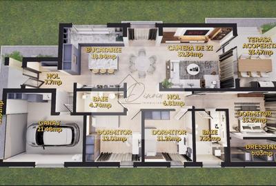 Casă individuală cu 4 camere cu Canalizare în Stupini - 4