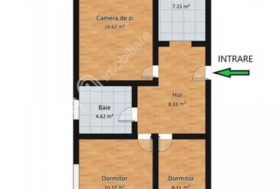 Apartament cu 3 camere decomandate si pivnita zona Valea Aur - 8