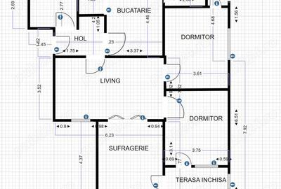 Apartament cu 4 camere decomandat în Turda - 8