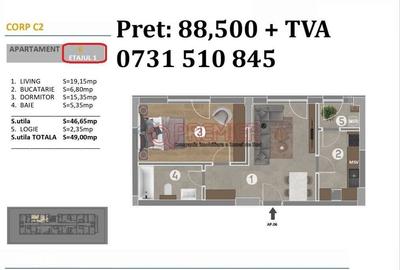 Apartament cu 2 camere decomandat în Central - 9