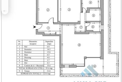 Apartament cu 3 camere decomandat, mobilat în Central - 16