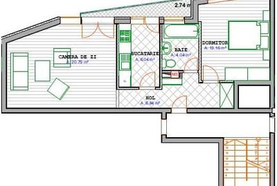 Apartament 2 camere  Titan Dristor, blvd Camil Ressu 54 mp PREMIUM - 3