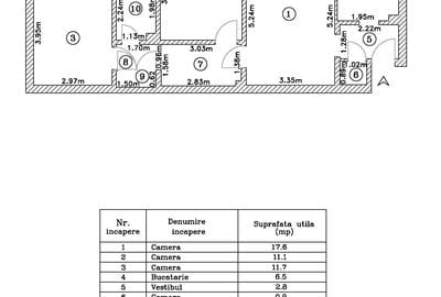 Apartament cu 3 camere semidecomandat în Titan - 20