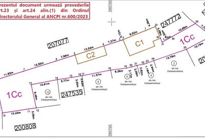 Teren Construcții intravilan de 833 mp, în Vitan