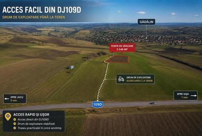 Teren agricol extravilan de 5548 mp, în Gădălin - 3