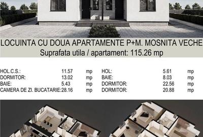 Casă cu 4 camere cu Teren 290 Mp în Moșnița Veche