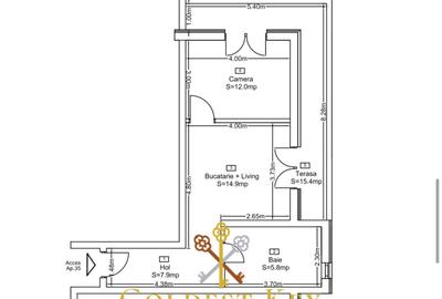 Apartament cu 2 camere în Baciu