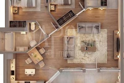 Apartament cu 3 camere decomandat în Central