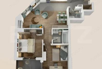 Apartament cu 3 camere semidecomandat în Mănăștur - 1