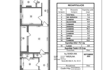 Apartament cu 4 camere semidecomandat în Militari