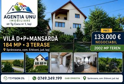 Casă cu 4 camere în Erbiceni