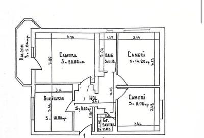 Apartament cu 3 camere decomandat în Exterior Vest
