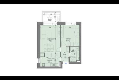 Apartament cu 2 camere decomandat în Pipera - 4