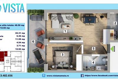 Apartament cu 2 camere decomandat în Mamaia-Sat - 6