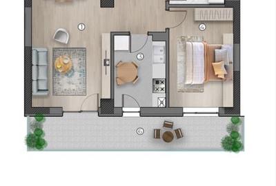 Apartament cu 2 camere decomandat în Exterior Vest - 3