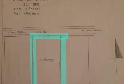 Teren de 882 mp, în Bănești - 2