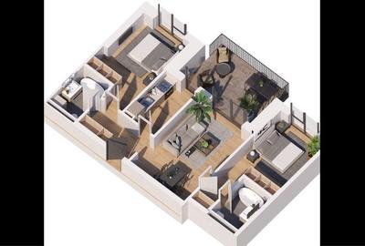 Apartament cu 3 camere semidecomandat în Titan - 4