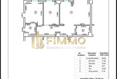 Apartament 3 camere Semifinisat | Decomandat | 80 mp | ID:1334 - 10