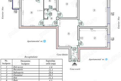 PIATA SUD, str.Castanilor nr.4, 3 camere dec., 82mp, etaj 7 din 10,vedere superba, renovat 2025 - 1