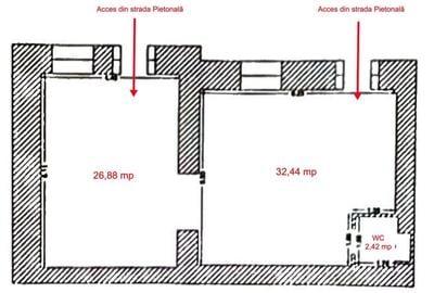SAD 61,5 mp | vitrină | două căi de acces din stradă | opțiune terasă - 3