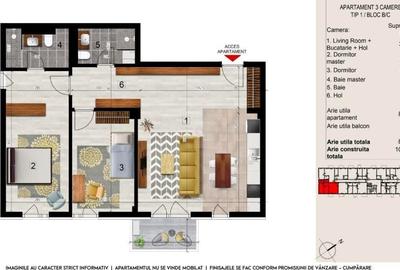 Apartament cu 3 camere semidecomandat în Sisești - 3