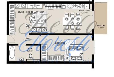 Apartament 2 camere , 48 MP, Ansamblu in constructie, zona Bulgaria, Cluj - 1