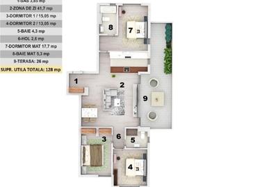 Apartament cu 4 camere decomandat, mobilat în Iancu Nicolae - 6