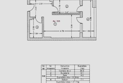Garsonieră semidecomandată în Berceni - 2