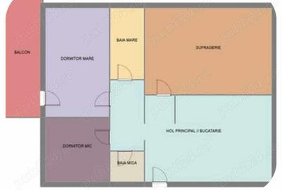 Apartament cu 3 camere decomandat, mobilat în Răcădău - 1