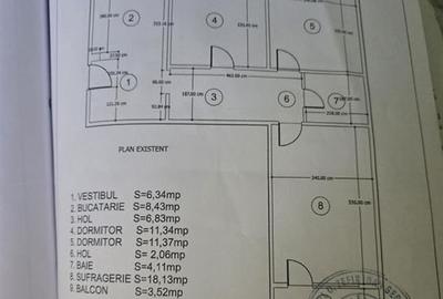 Apartament cu 3 camere decomandat în Titan