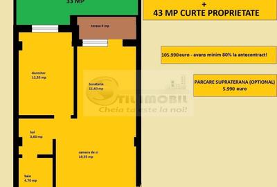 Apartament cu 2 camere semidecomandat în Popas Păcurari - 2
