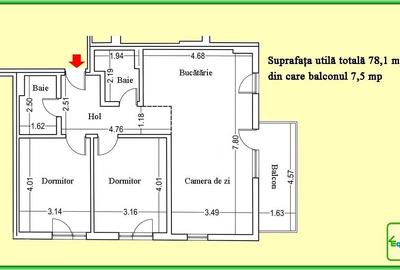 Apartament cu 4 camere decomandat în Exterior Nord - 10