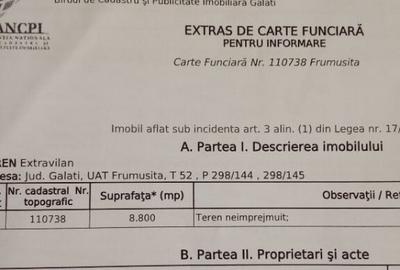 Teren de 8800 mp, în Tămăoani - 2